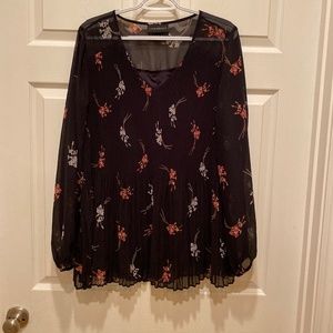 COPY - Lane Bryant  2xl black light weight sheer top with black camisole